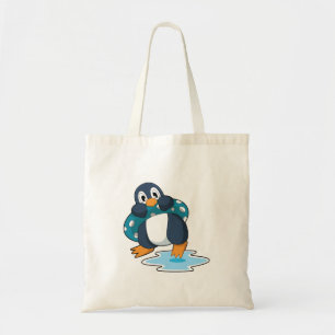 Penguin with Lifebuoy Tote Bag