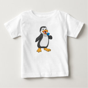 Penguin with Lollipop Sweets Baby T-Shirt