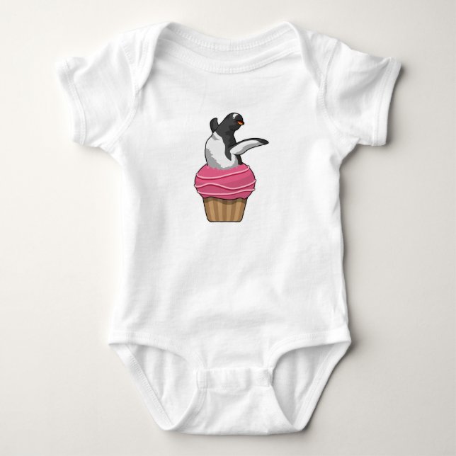 Penguin with Muffin Baby Bodysuit (Front)