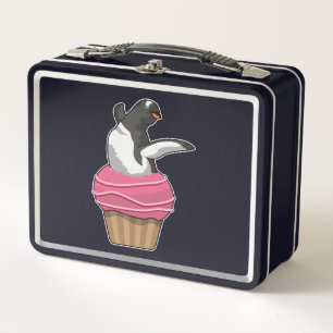 Penguin with Muffin Metal Lunch Box