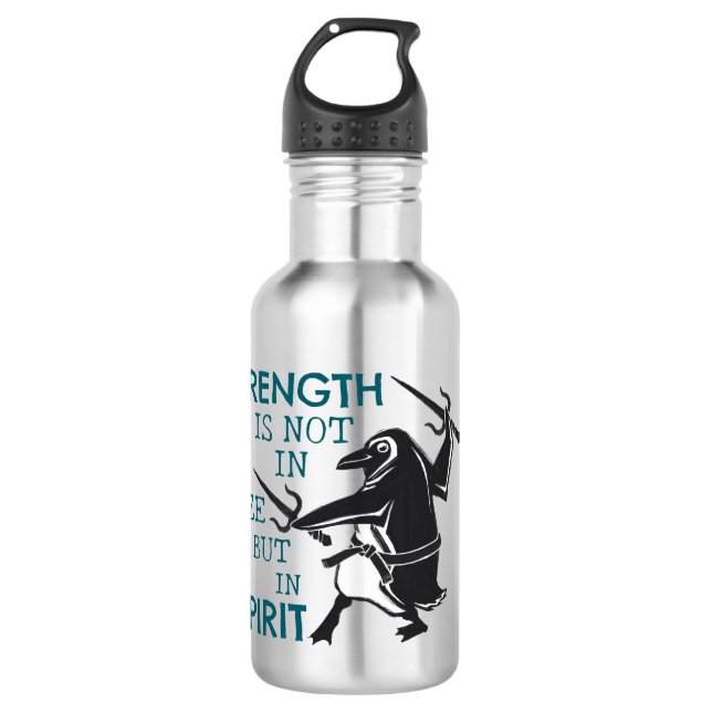 Penguin With Sai Motivational 532 Ml Water Bottle (Front)