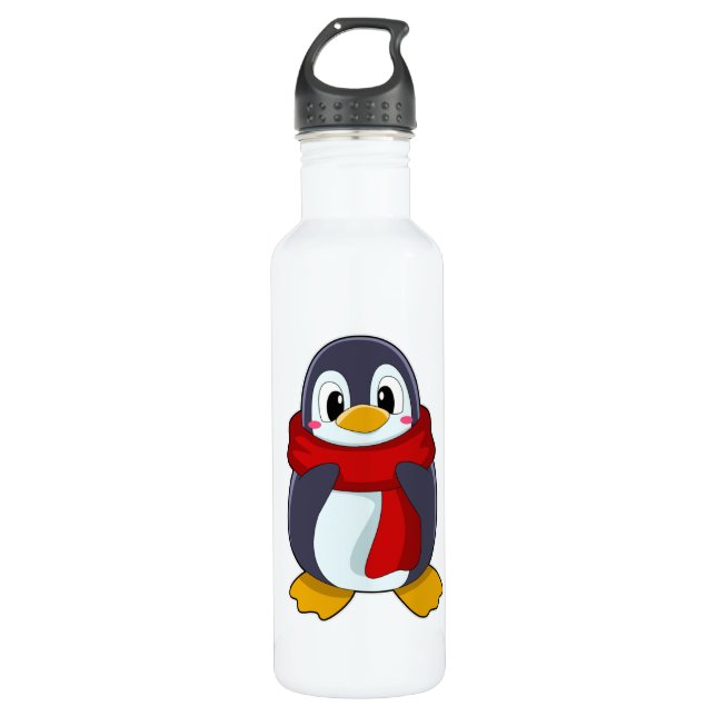 Penguin with Scarf 710 Ml Water Bottle (Front)