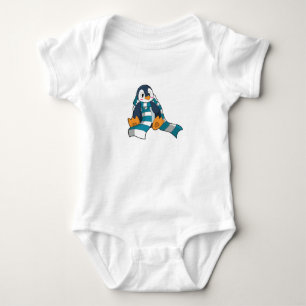 Penguin with Scarf Baby Bodysuit