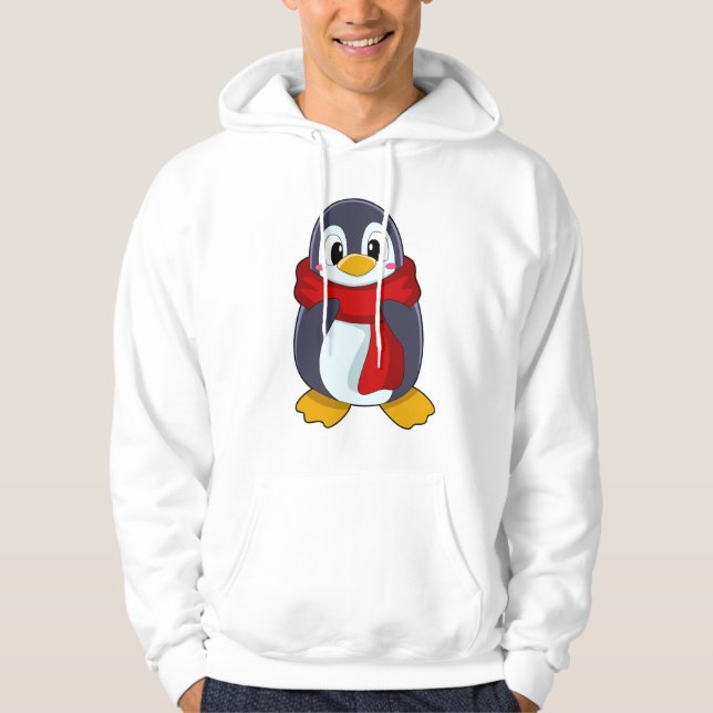 Penguin with Scarf Hoodie (Front)
