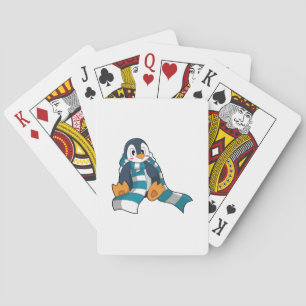 Penguin with Scarf Playing Cards