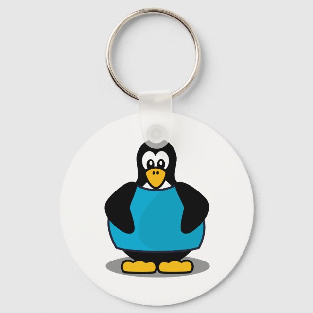 Penguin with shirt key ring (Front)