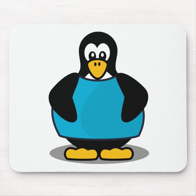 Penguin with shirt mouse mat (Front)