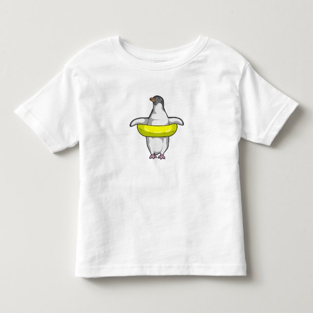 Penguin with Swim ring Toddler T-Shirt (Front)