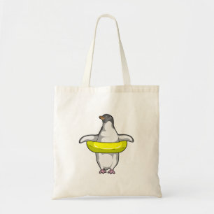 Penguin with Swim ring Tote Bag