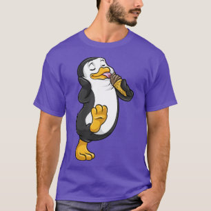 Penguin with Waffle and Chocolate Ice Cream T-Shirt
