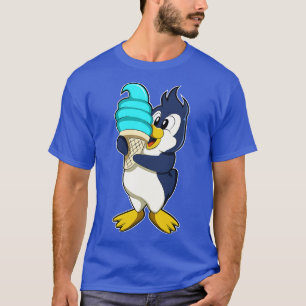 Penguin with Waffle Ice cream T-Shirt