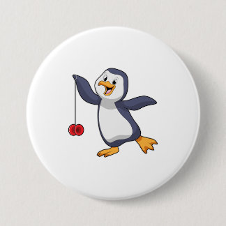Penguin with Yo-Yo 7.5 Cm Round Badge