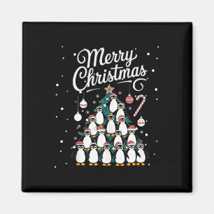 Penguin Xmas Tree Penguine Christmas Tree Merry Ch Magnet
