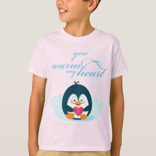 PENGUIN "you warm my heart" T-Shirt