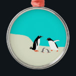 Penguine Family Ornament<br><div class="desc">This appealing penguin family on an ornament is a charming hostess gift or stocking stuffer</div>