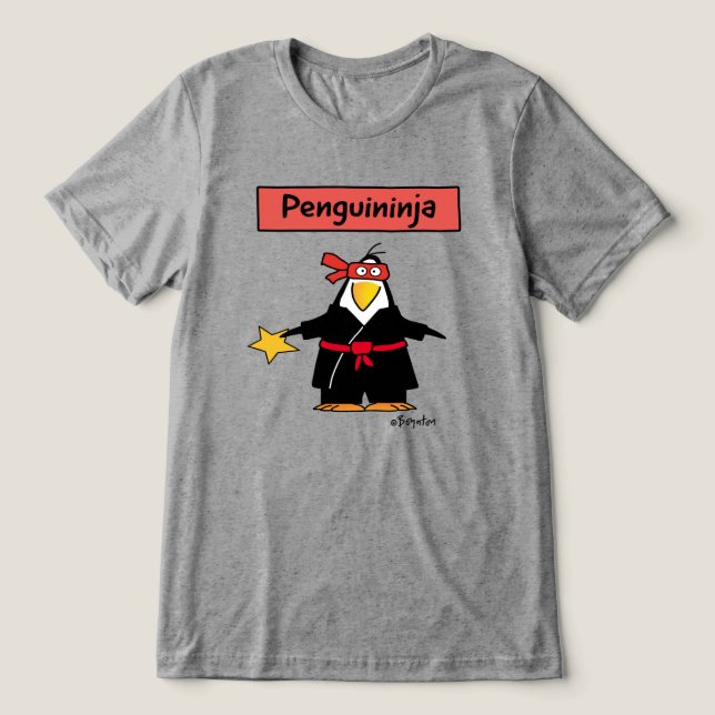 PENGUININJA penguin ninja by Sandra Boynton T-Shir Tri-Blend Shirt (Design Front)