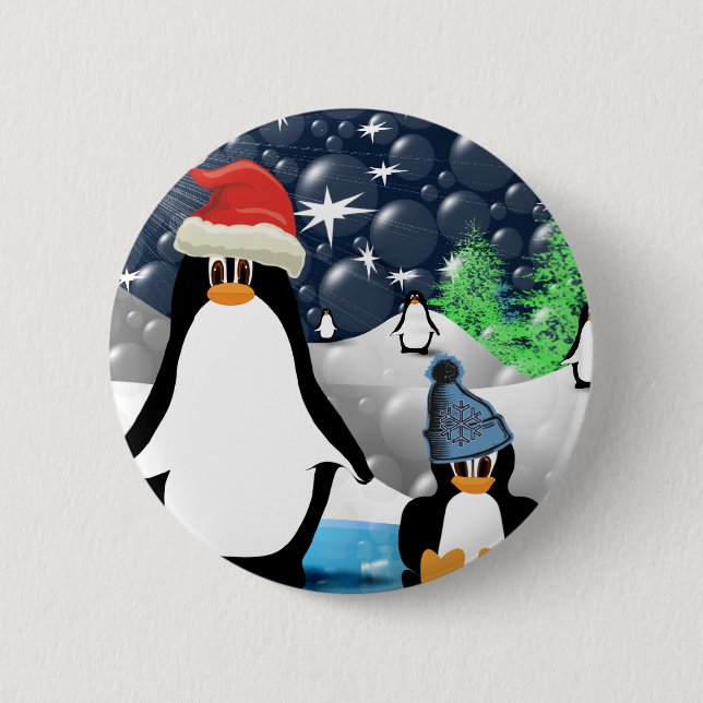 Penguins 6 Cm Round Badge (Front)