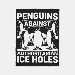 Penguins Against Authoritarian Ice Holes Resist An Fleece Blanket