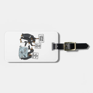 Penguins Against Tariffs Anti Trump Luggage Tag