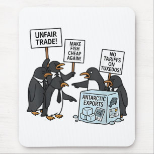 Penguins Against Tariffs Anti Trump Mouse Mat