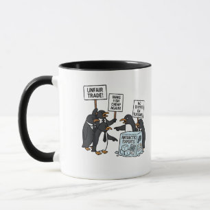 Penguins Against Tariffs Anti Trump Mug