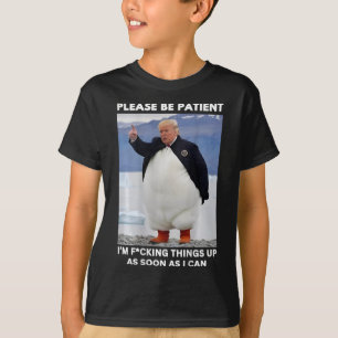 Penguins Against Tariffs Anti-trump Protest Hands T-Shirt