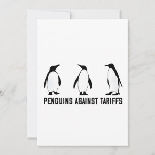 Penguins Against Tariffs Anti Trump Taxesx Politcs Holiday Card