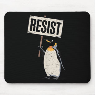 Penguins Against Tariffs Penguin Protest Resist Mouse Mat
