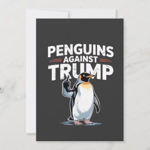 Penguins Against Trump Anti Trump Resist Tarrifs  Holiday Card