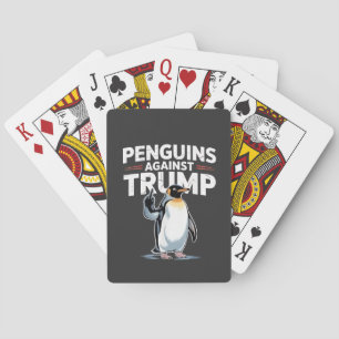 Penguins Against Trump Anti Trump Resist Tarrifs Playing Cards