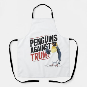 Penguins Against Trump Anti Trump USA  Apron