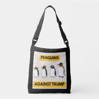 Penguins Against Trump Crossbody Bag
