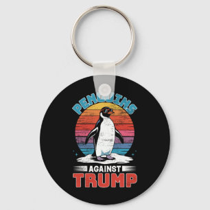 Penguins Against Trump Penguin Flippers Up Anti Tr Key Ring