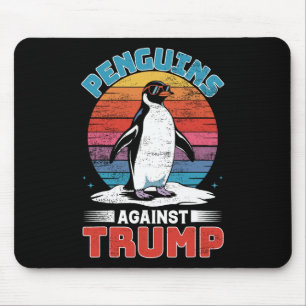Penguins Against Trump Penguin Flippers Up Anti Tr Mouse Mat