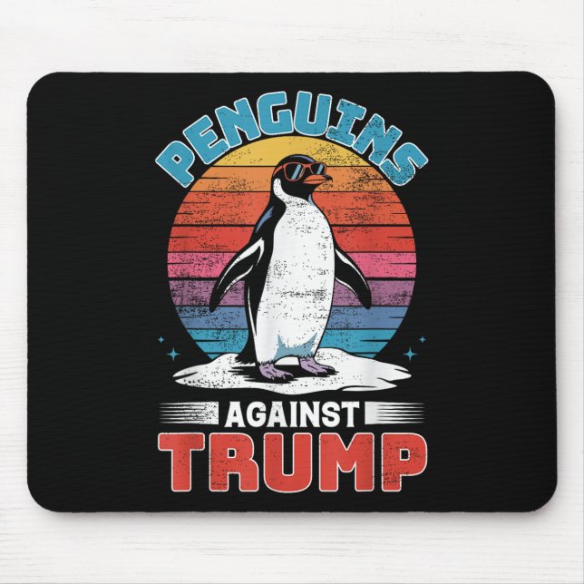 Penguins Against Trump Penguin Flippers Up Anti Tr Mouse Mat (Front)