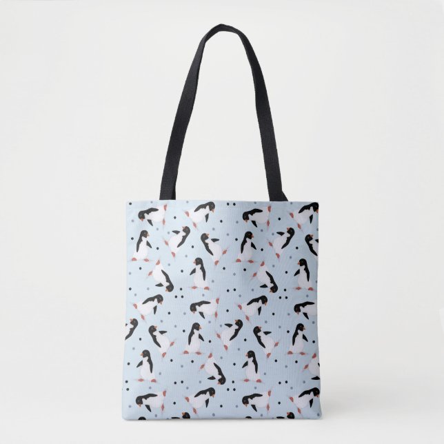 Penguins All Over Print Tote Bag (Front)