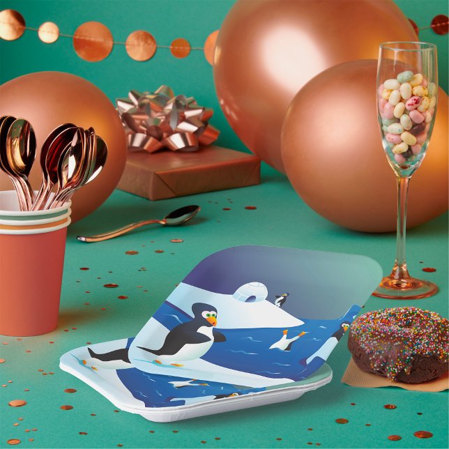 Penguins And Ice Paper Plate (Creator Uploaded)