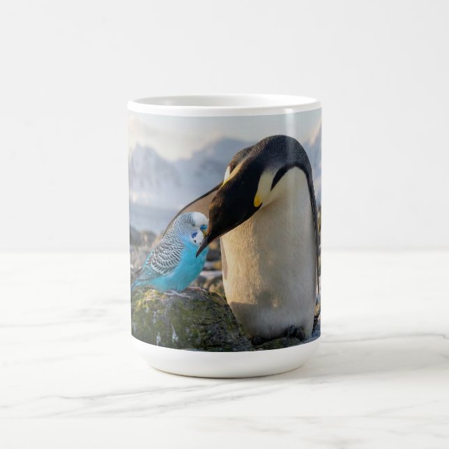 Penguins and Parakeets Coffee Mug (Center)