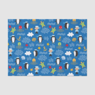 Penguins and Sailors Tissue Paper
