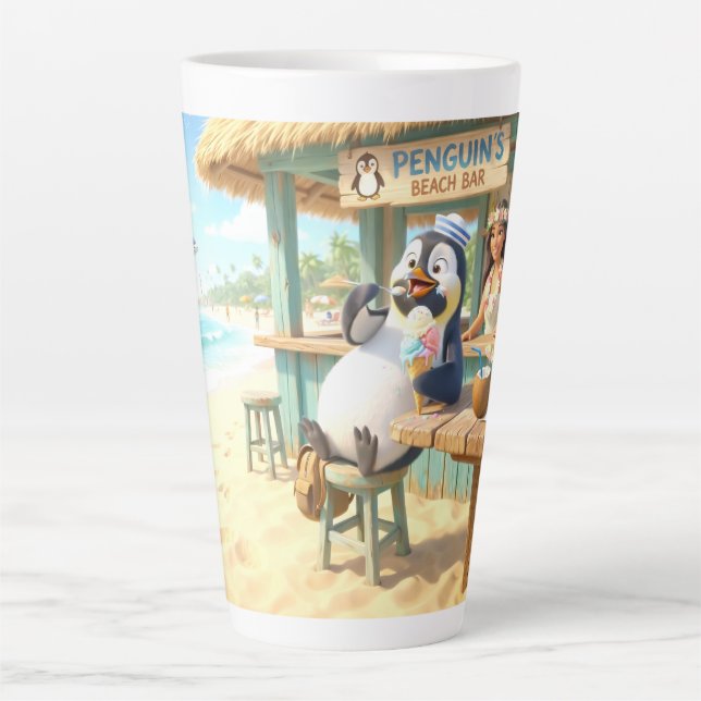 Penguin's Beach Bar Latte Mug (Front)