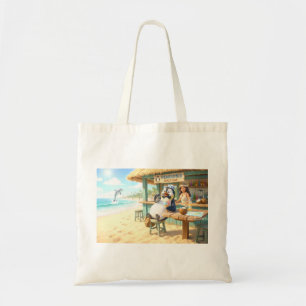 Penguin's Beach Bar Tote Bag