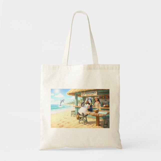 Penguin's Beach Bar Tote Bag (Front)