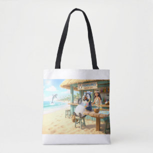 Penguin's Beach Bar Tote Bag