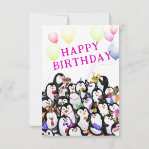 Penguins Birthday Card