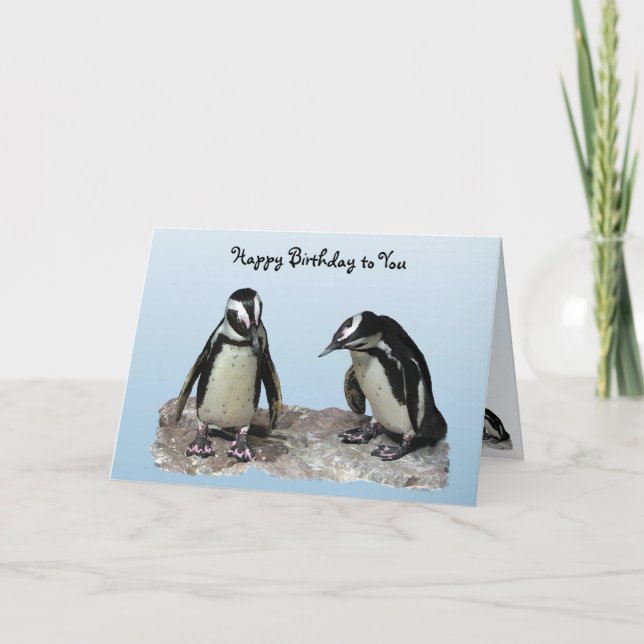 Penguins Birthday Card (Front)