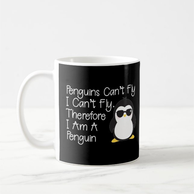 Penguins Can'T Fly Penguin Penguin  Coffee Mug (Left)