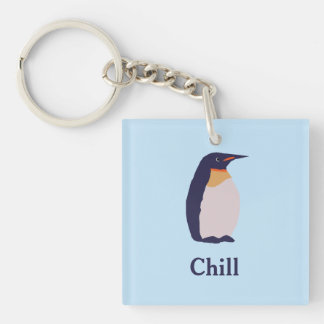 Penguins, chill key ring