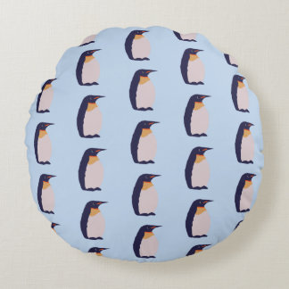 Penguins, chill round cushion