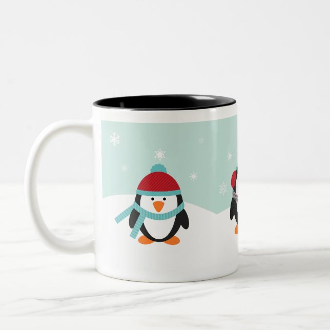 Penguins Christmas Mug (Left)