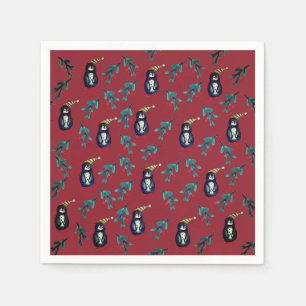 Penguins Christmas  Napkin